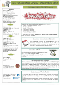 P&rsquo;tit Billiotais n°206 décembre 2025