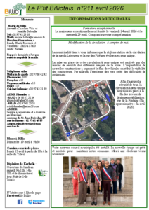 p&rsquo;tit billiotais n° 211 avril 2026