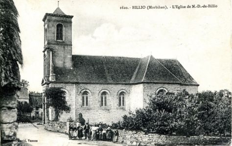 Carte postale église et bourg de Billio