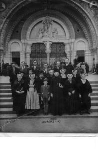 Des habitants de Billio à Lourdes 1947