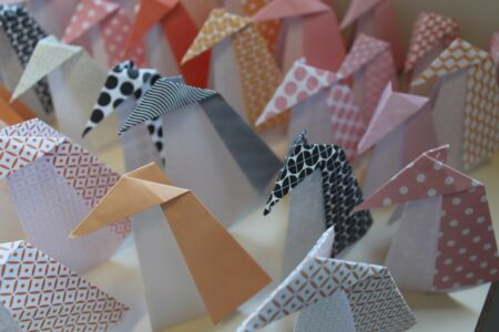 élèves de Billio atelier origami